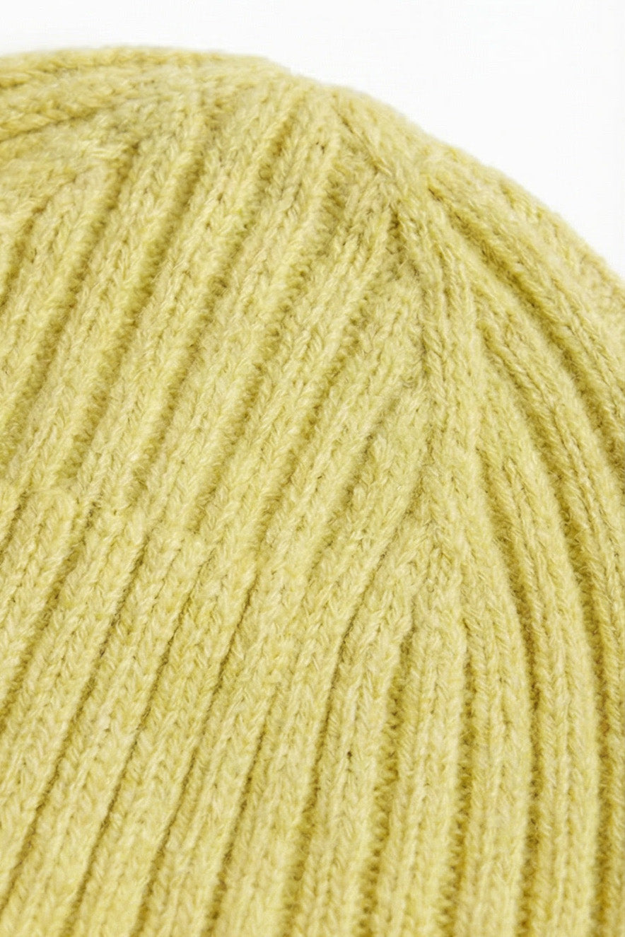 Knitted Merino Wool Baby Hat - Lemonade