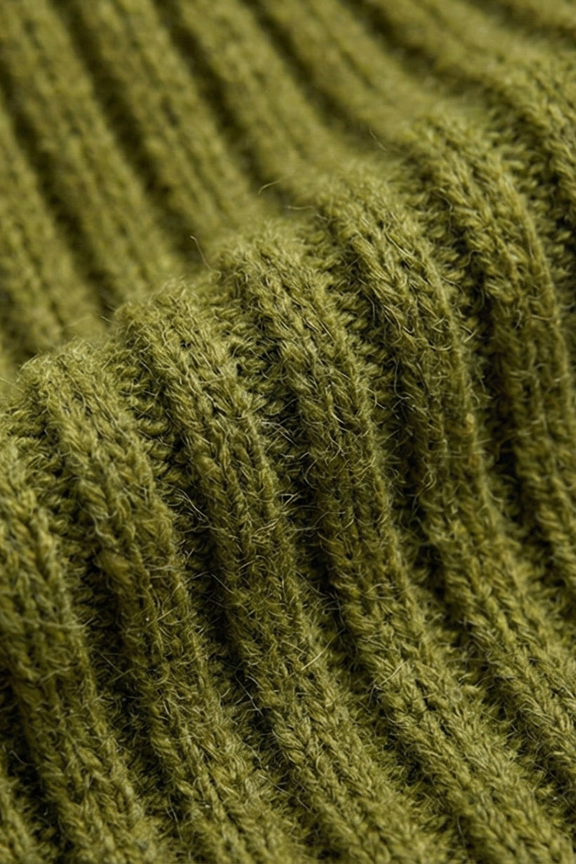 Knitted Merino Wool Baby Hat - Pickle