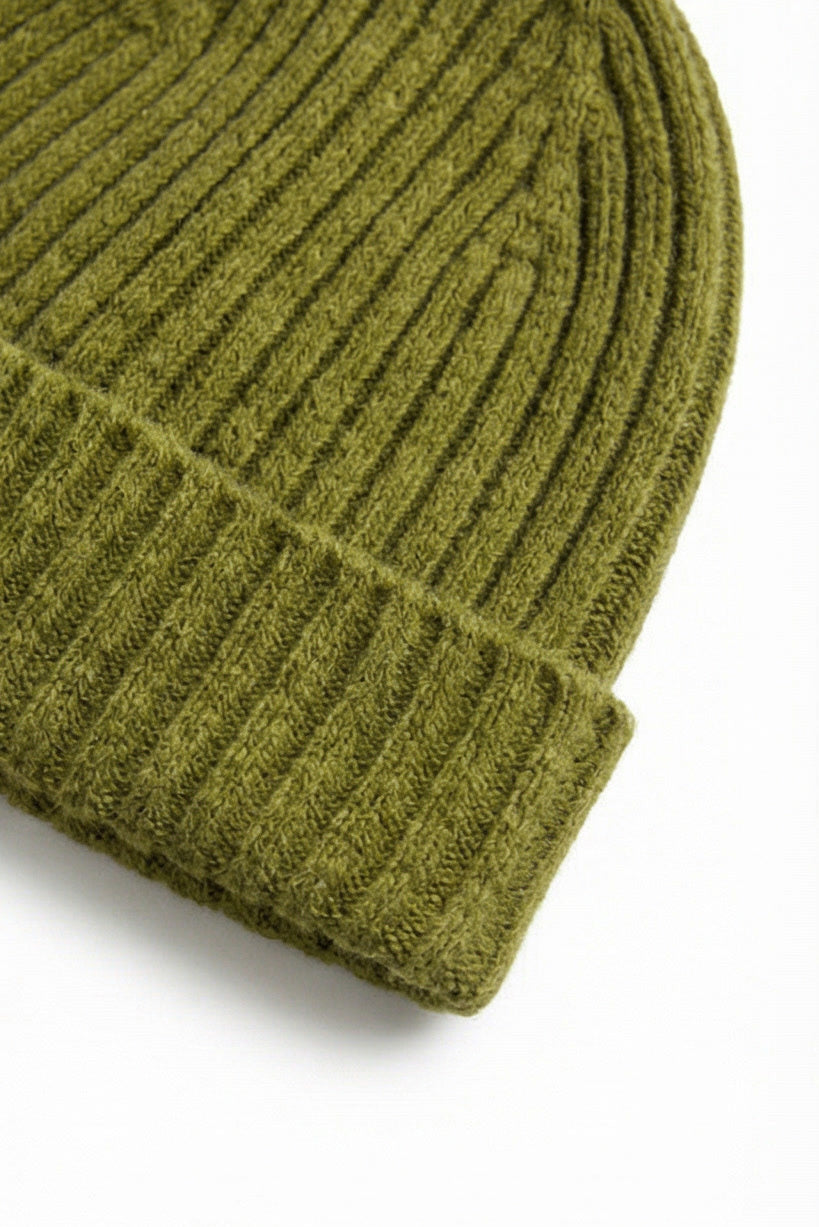 Knitted Merino Wool Baby Hat - Pickle
