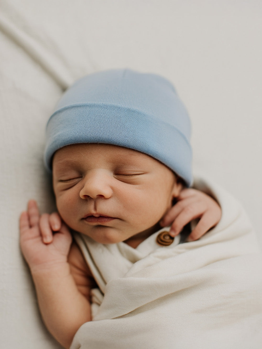 Wool Baby Hat - Merino Wool - Blue Fog