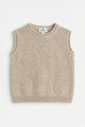 Knitted Merino Wool Baby Spencer - Garlic