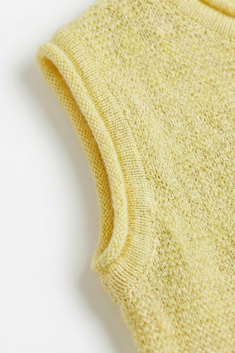 Knitted Merino Wool Baby Spencer - Lemonade