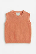 Knitted Merino Wool Baby Spencer - Peach Fuzz