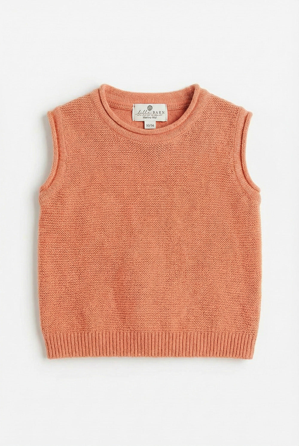 Knitted Merino Wool Baby Spencer - Peach Fuzz