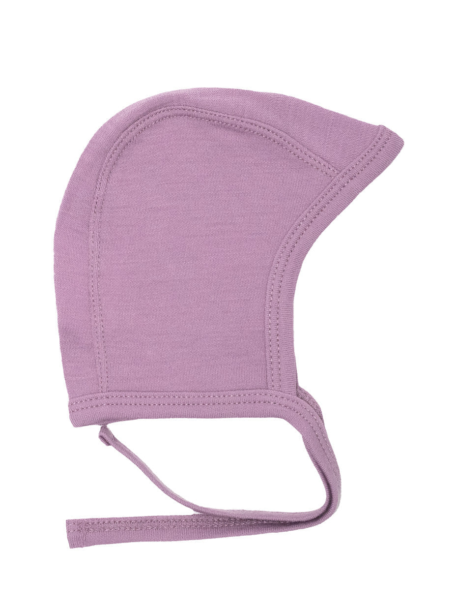 Baby Wool Bow Hat - Merino Wool - Lavender Mist