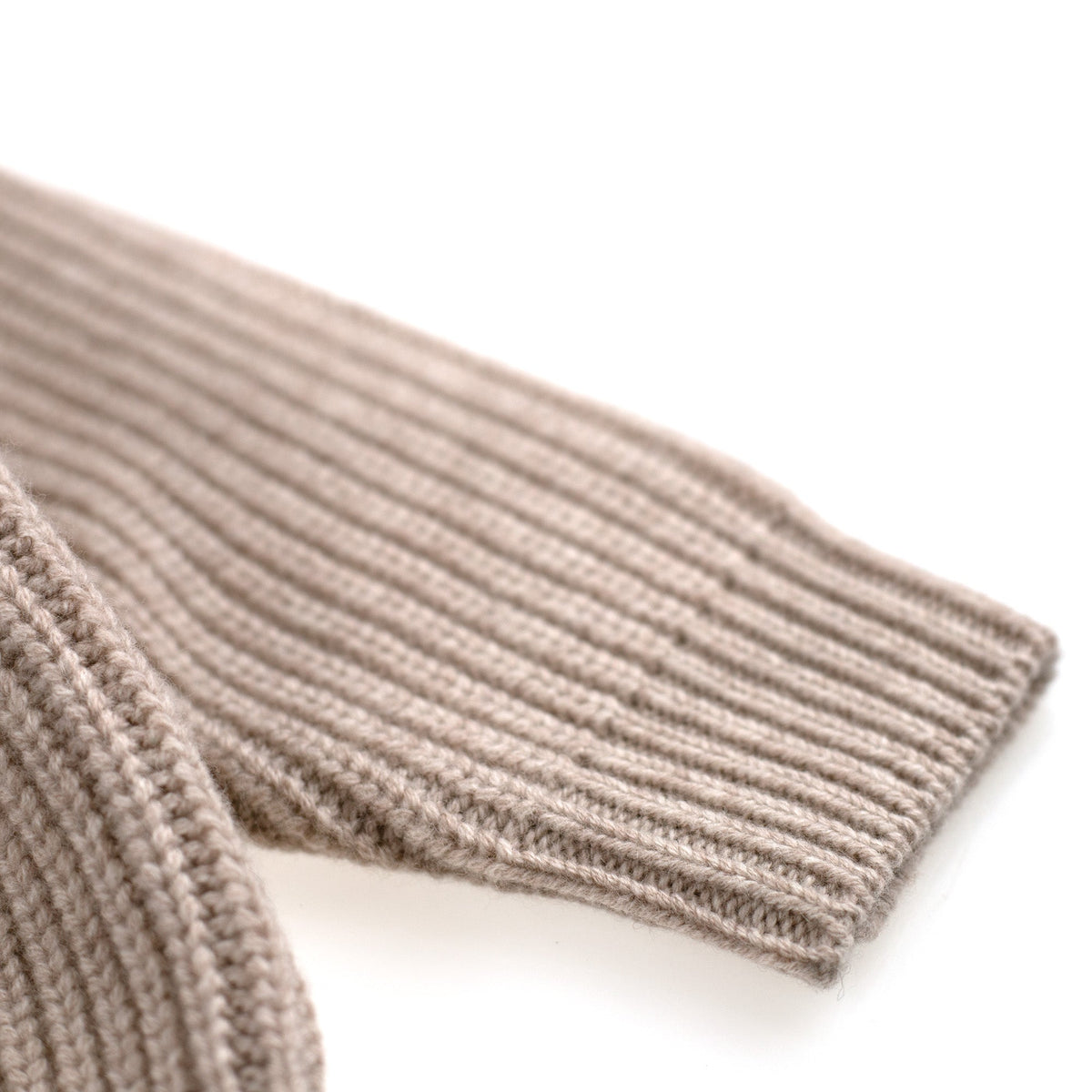 Knitted Wool Baby Sweater - Merino Wool - Garlic