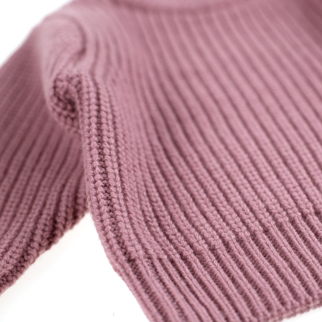 Knitted Wool Baby Sweater - Merino Wool - Haze