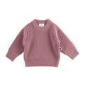Knitted Wool Baby Sweater - Merino Wool - Haze
