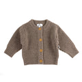 Knitted Wool Baby Cardigan - Merino Wool - Cobble