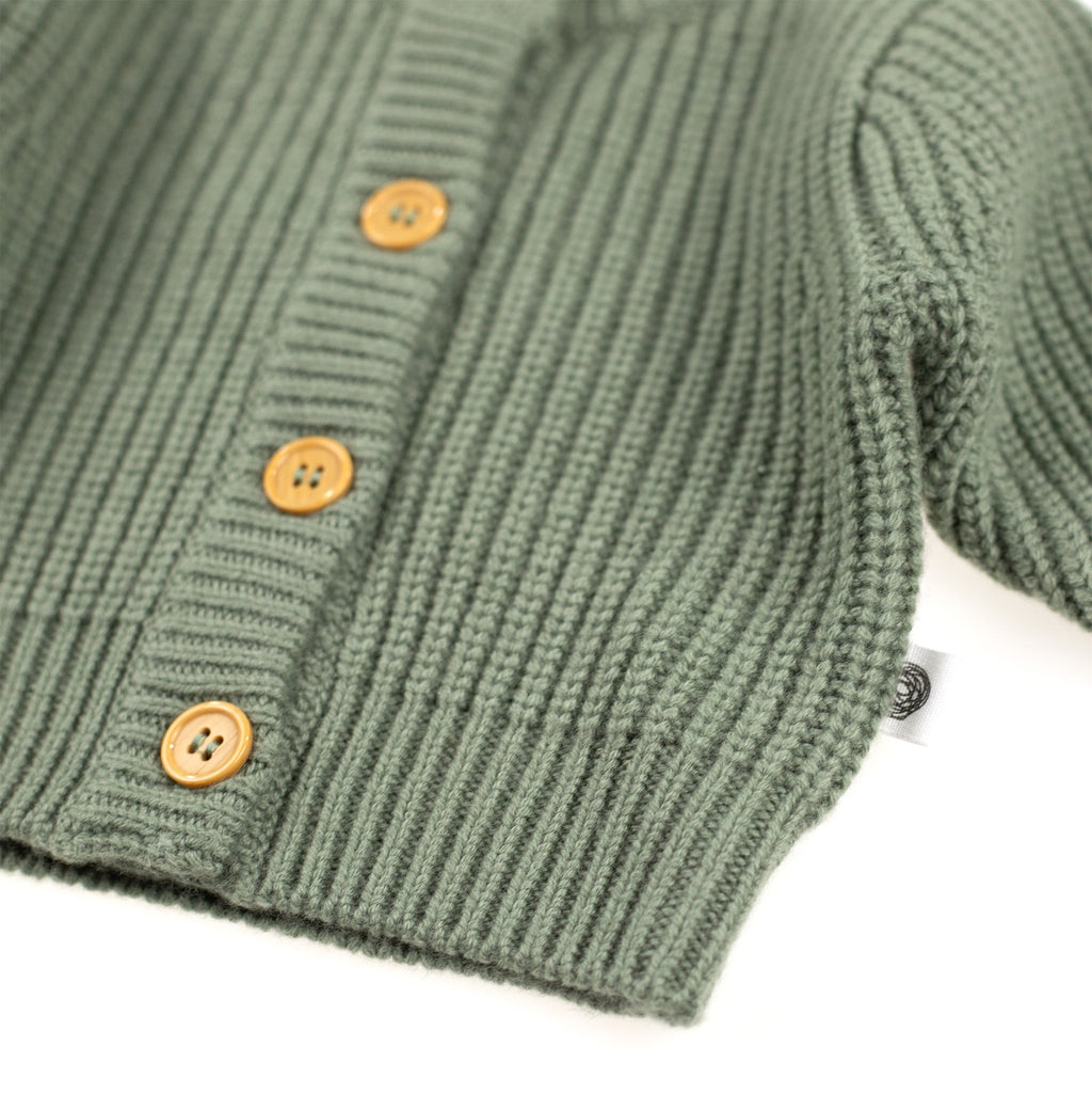 Knitted Wool Baby Cardigan - Merino Wool - Harper