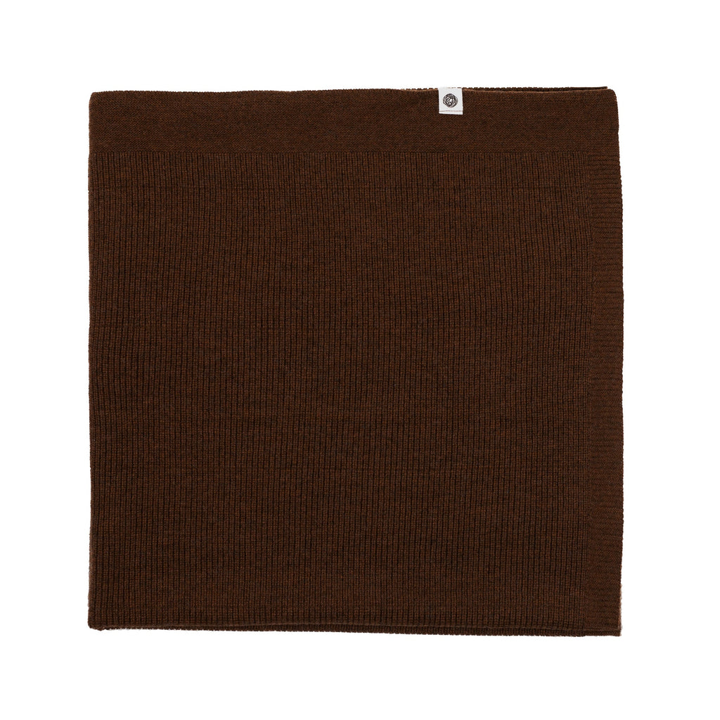 Knitted Wool Baby/Children's Blanket - Merino Wool - Brunette