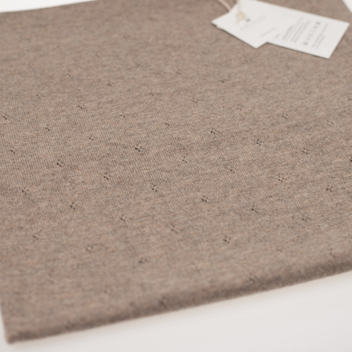 Wool Baby/Children's Blanket / Swaddle Blanket - Pointelle Knit - Merino Wool - Cobble