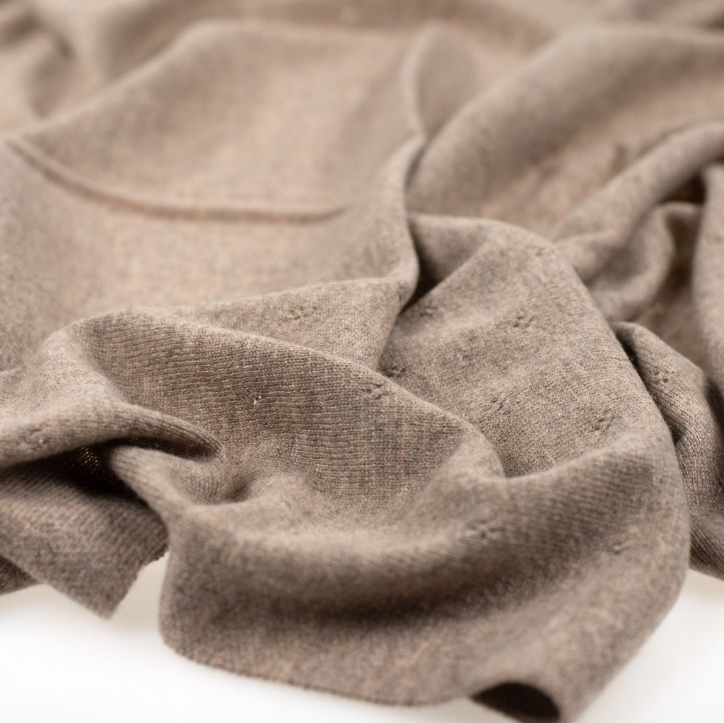 Wool Baby/Children's Blanket / Swaddle Blanket - Pointelle Knit - Merino Wool - Cobble