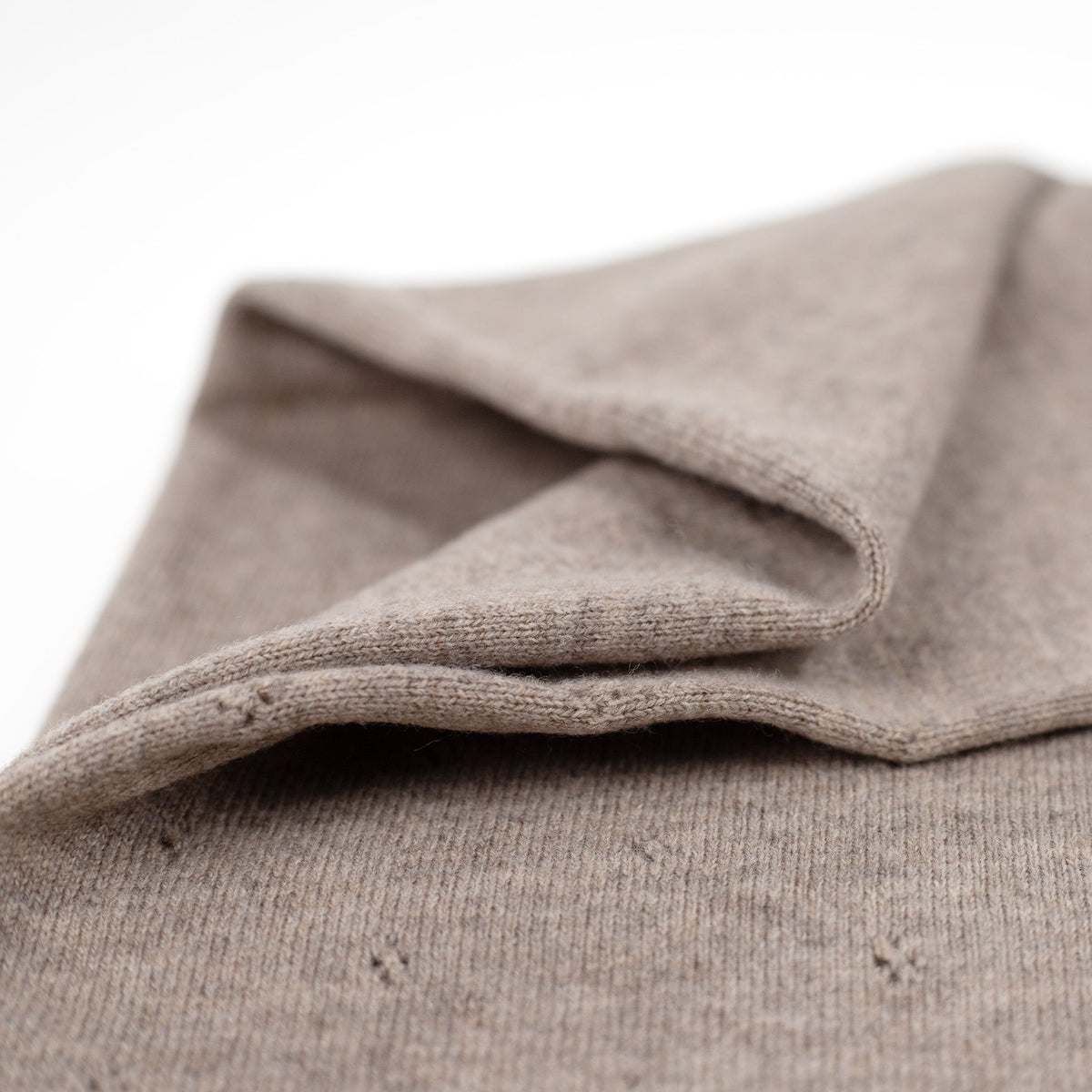 Wool Baby/Children's Blanket / Swaddle Blanket - Pointelle Knit - Merino Wool - Cobble