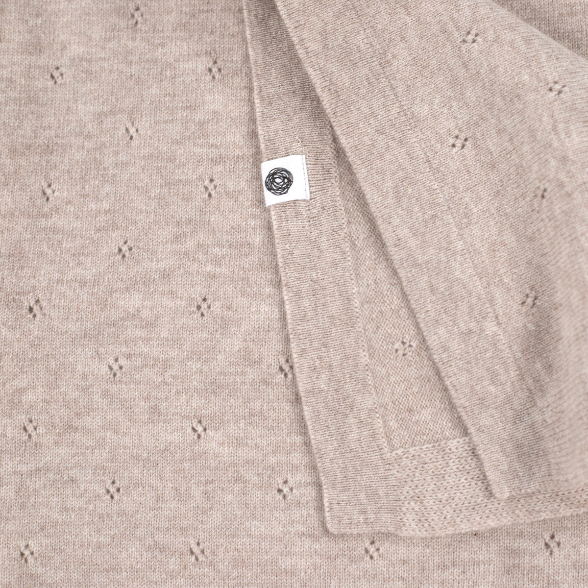 Wool Baby/Children's Blanket / Swaddle Blanket - Pointelle Knit - Merino Wool - Garlic