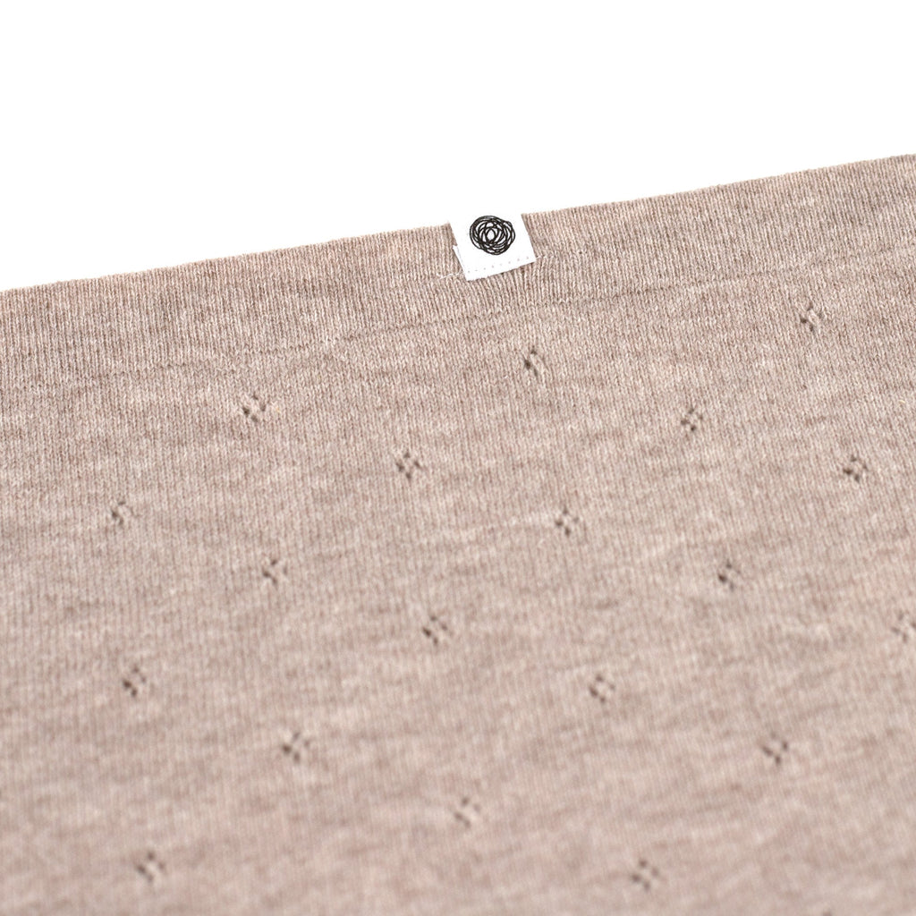 Wool Baby/Children's Blanket / Swaddle Blanket - Pointelle Knit - Merino Wool - Garlic