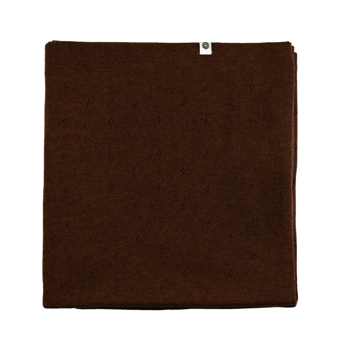 Wool Baby/Children's Blanket / Swaddle Blanket - Pointelle Knit - Merino Wool - Brunette