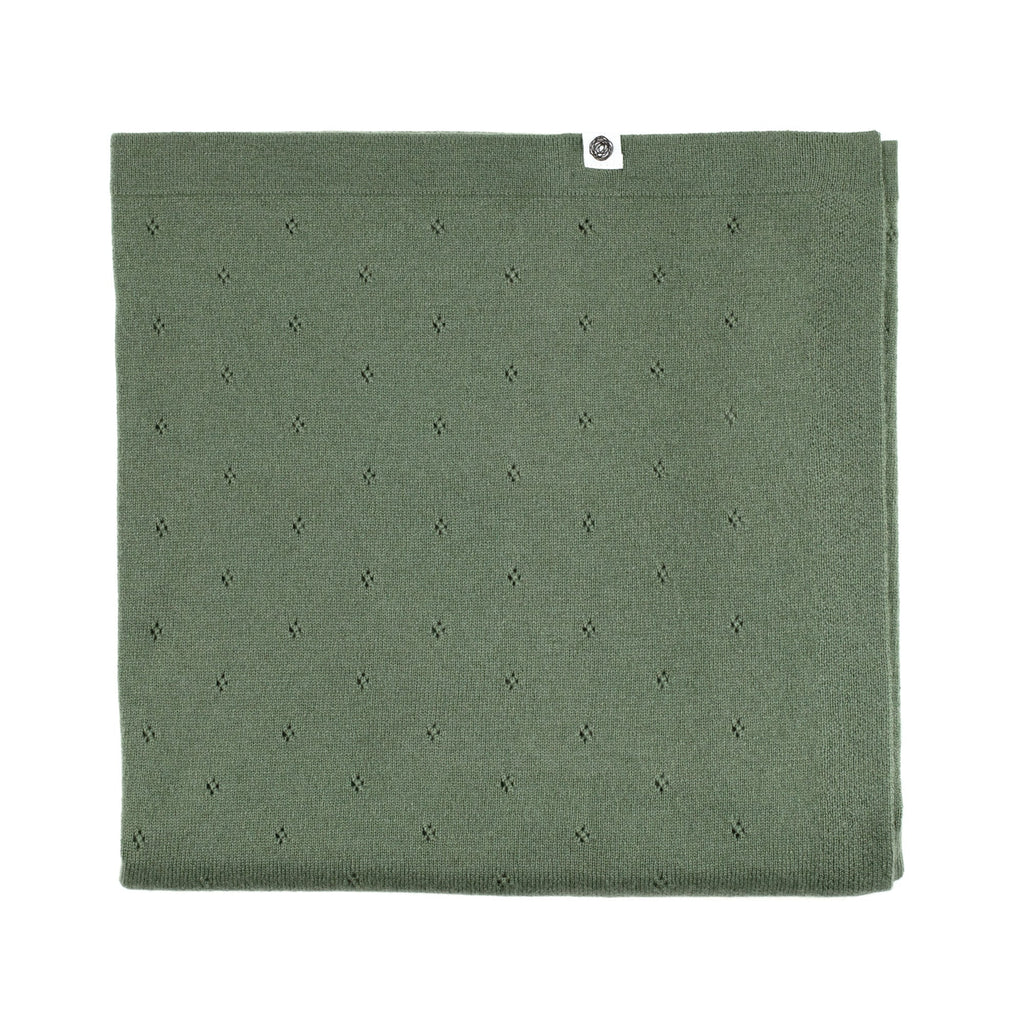 Wool Baby/Children's Blanket / Swaddle Blanket - Pointelle Knit - Merino Wool - Harper