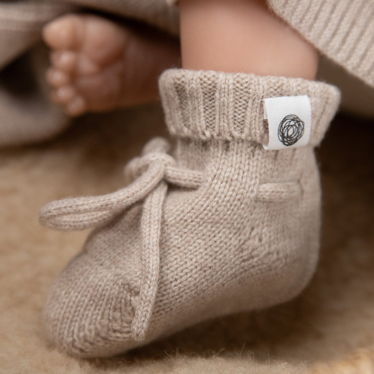 Wool Baby/Newborn Socks - Merino Wool - Garlic