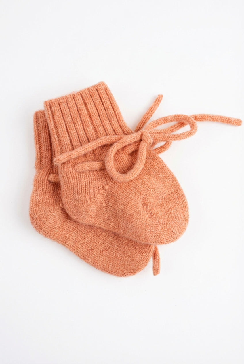 Wool Baby/Newborn Socks - Merino Wool - Peach Fuzz