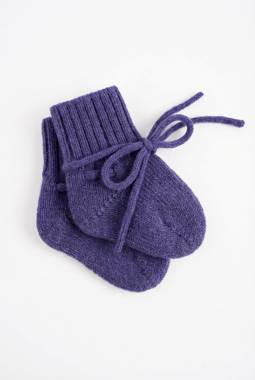 Wool Baby/Newborn Socks - Merino Wool - Violet
