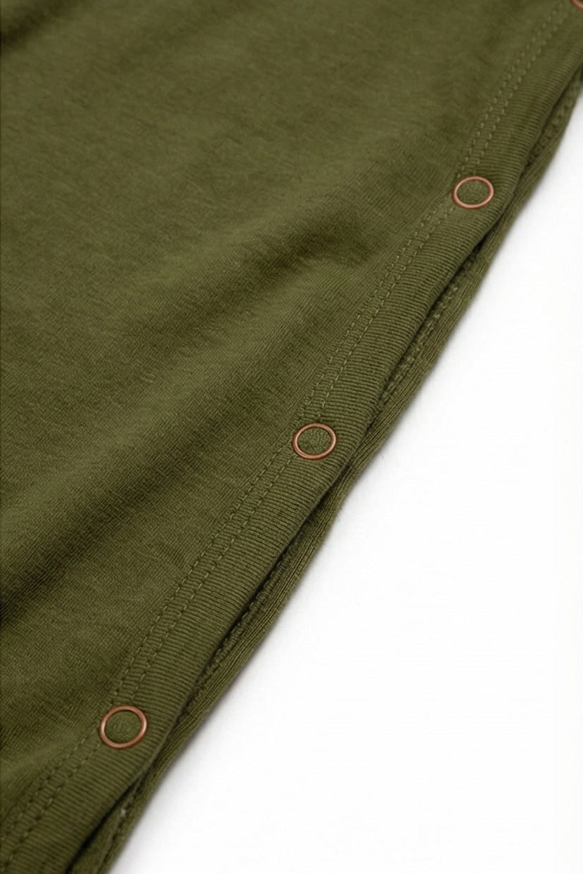 Wool Romper / Crawl Suit - Merino Wool - Fir Green