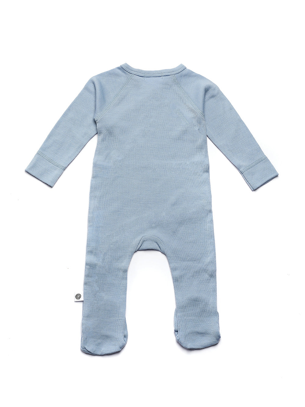 Wool Romper / Crawl Suit - Merino Wool - Blue Fog