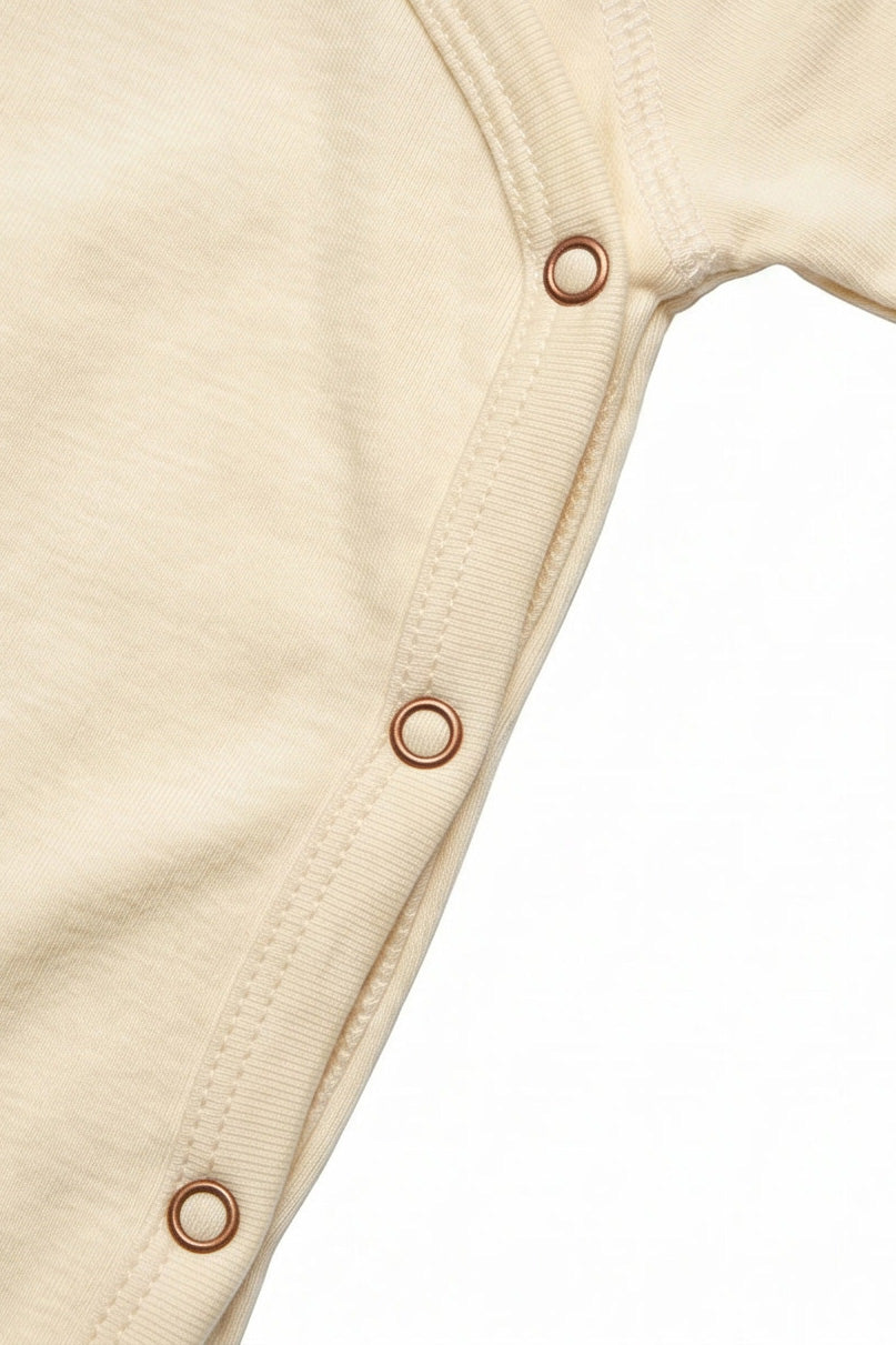 Wool Romper / Crawl Suit - Merino Wool - Natural