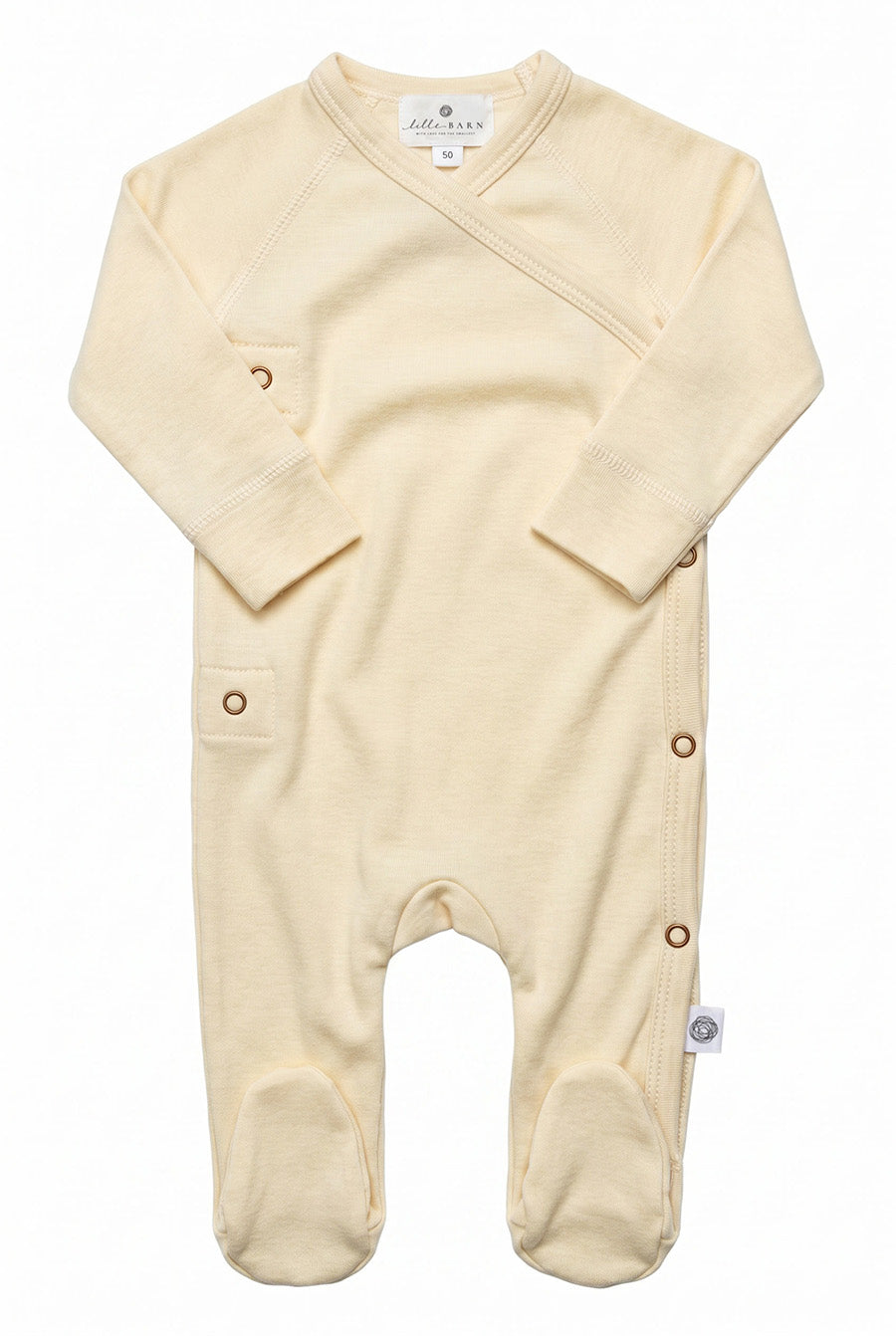 Wool Romper / Crawl Suit - Merino Wool - Natural