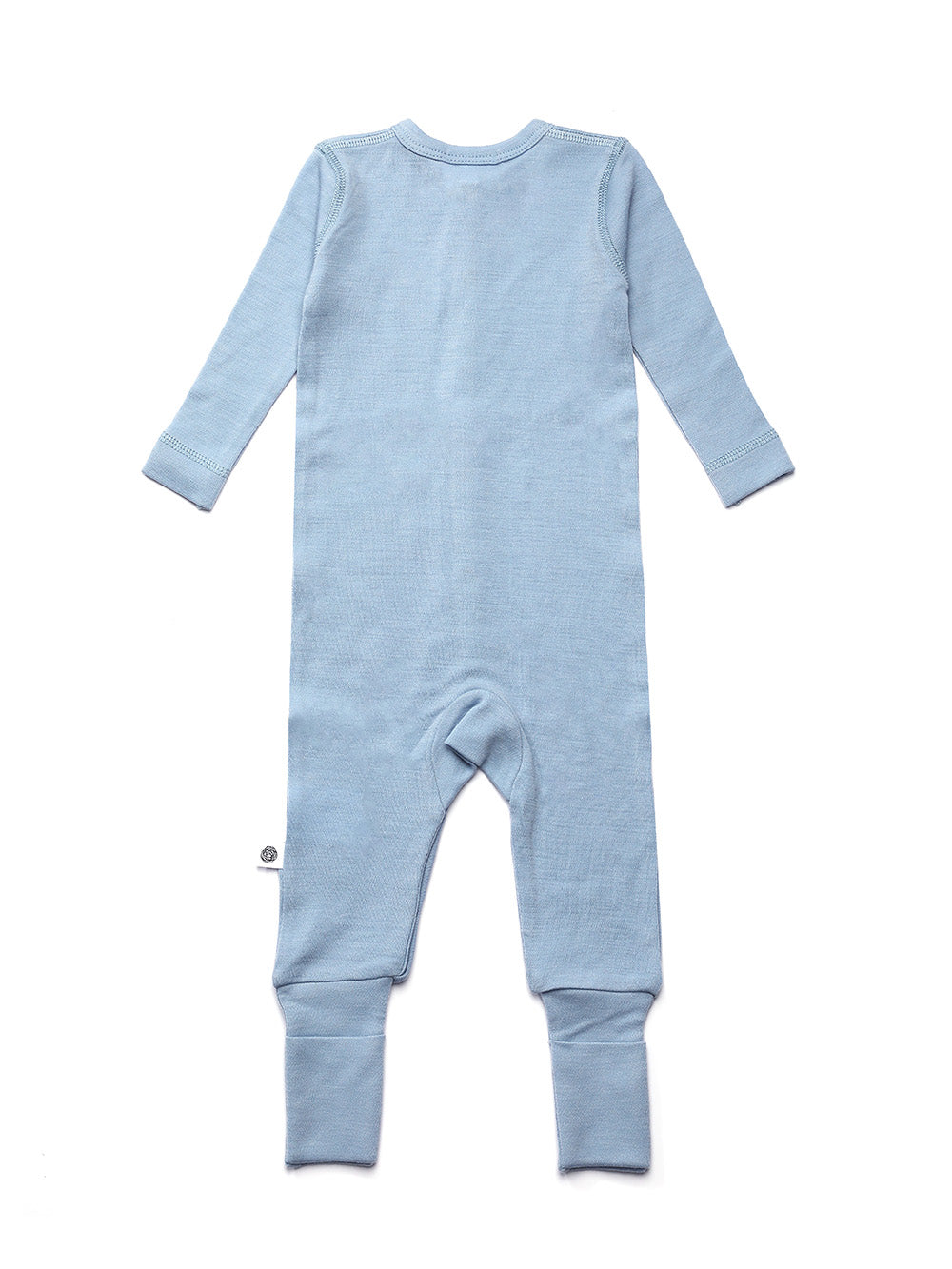 Wool Baby Playsuit - Merino Wool - Blue Fog