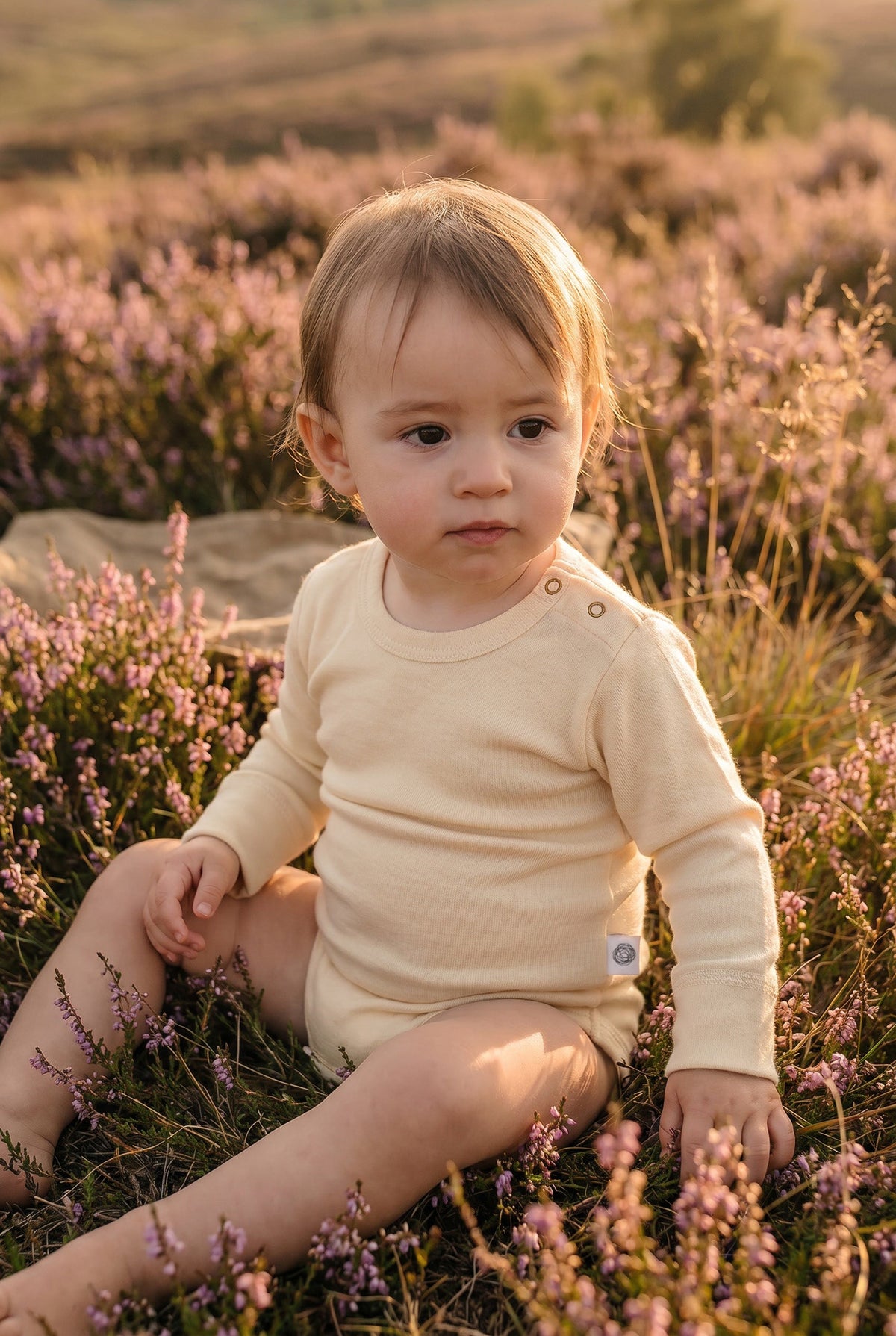 Wool Romper, Long Sleeve - Merino Wool - Natural