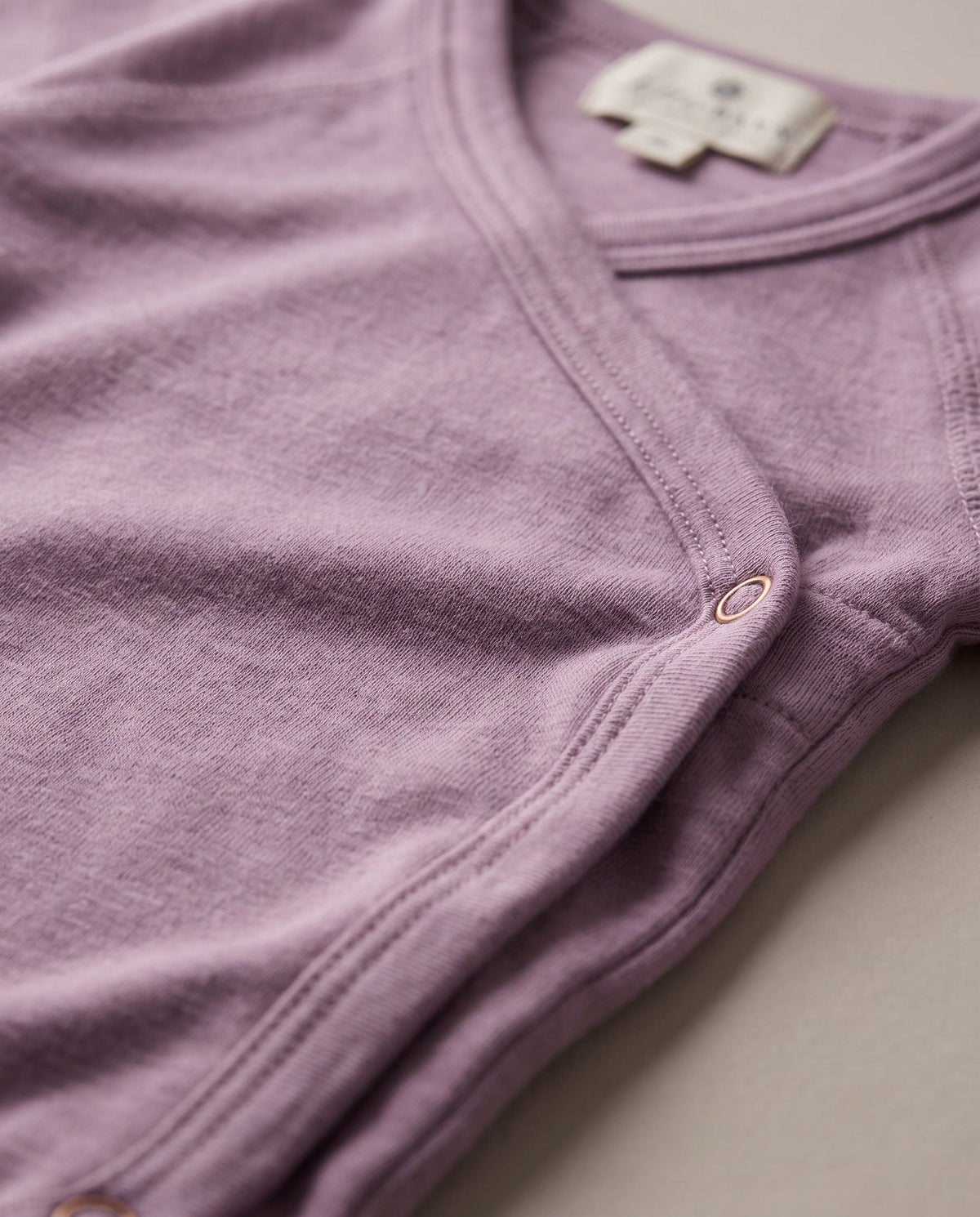 Wool Wrap Romper, Long Sleeve - Merino Wool - Lavender Mist