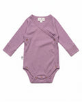 Wool Wrap Romper, Long Sleeve - Merino Wool - Lavender Mist