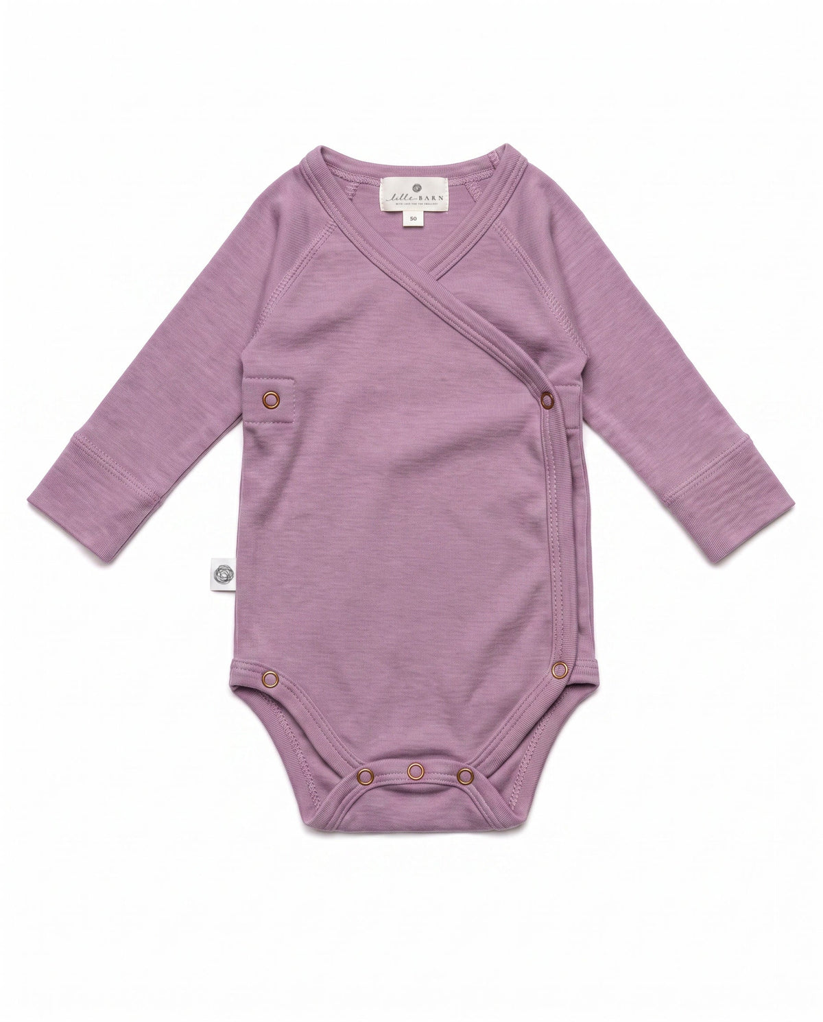 Wool Wrap Romper, Long Sleeve - Merino Wool - Lavender Mist