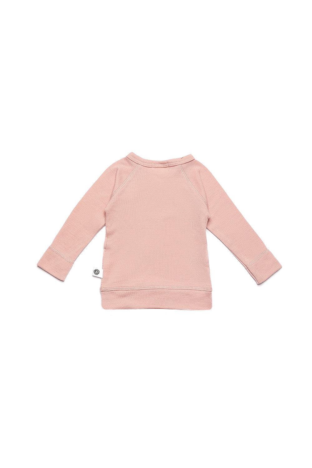 Baby Wool Wrap Sweater - Merino Wool - Misty Rose