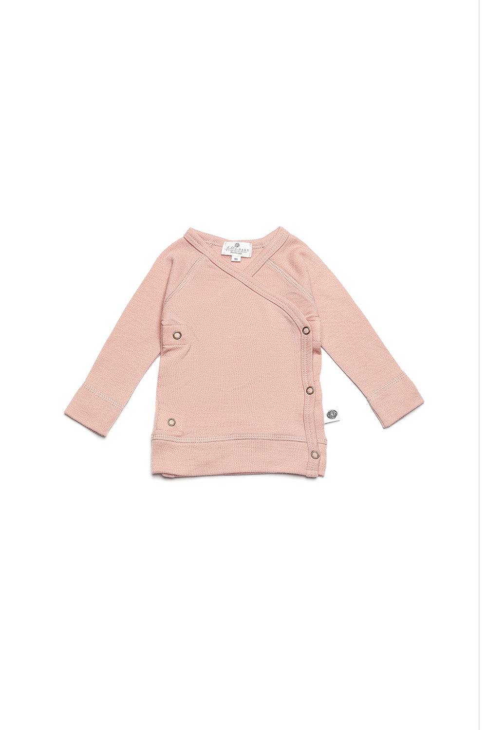 Baby Wool Wrap Sweater - Merino Wool - Misty Rose