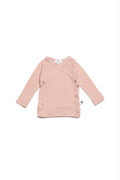 Baby Wool Wrap Sweater - Merino Wool - Misty Rose