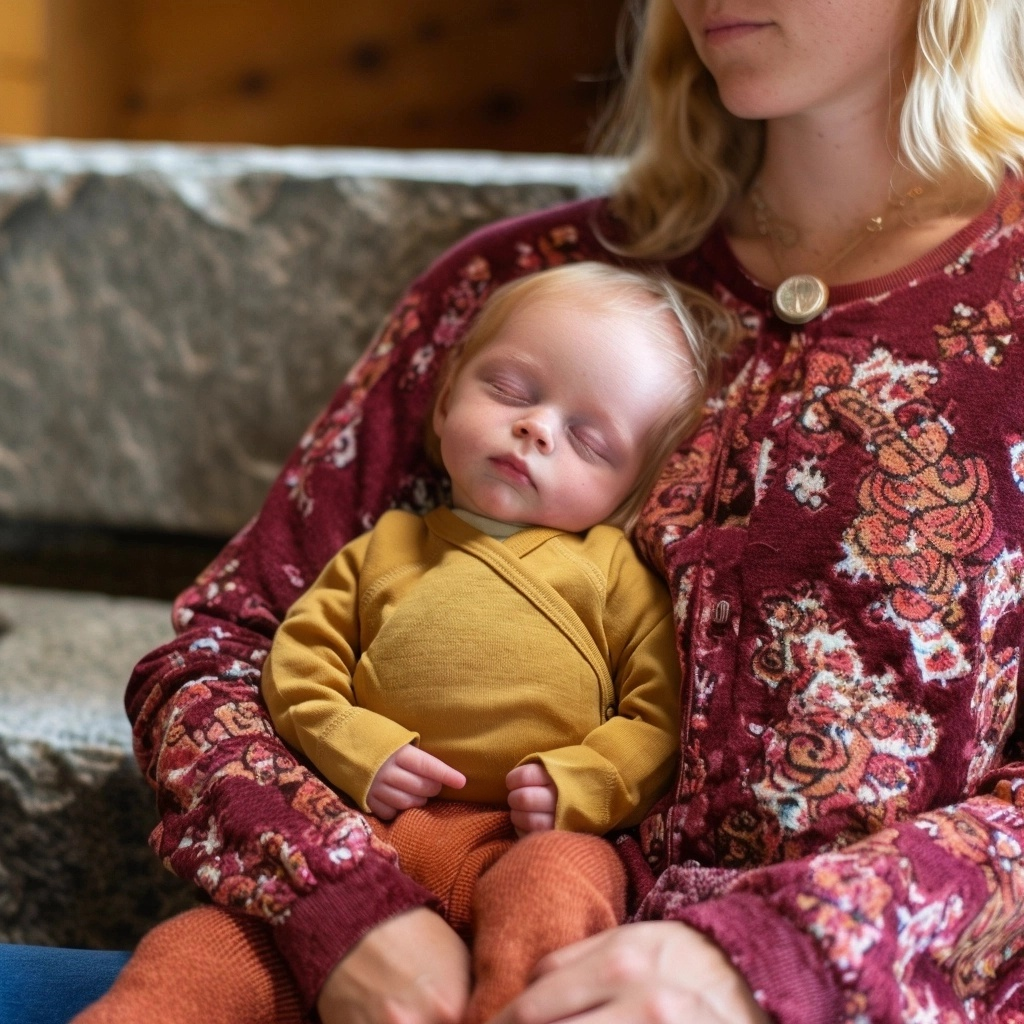 Baby Wool Wrap Sweater - Merino Wool - Harvest Gold