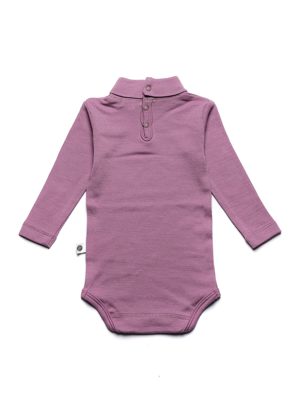 Wool Romper, Long Sleeve, Turtleneck - Merino Wool - Lavender Mist
