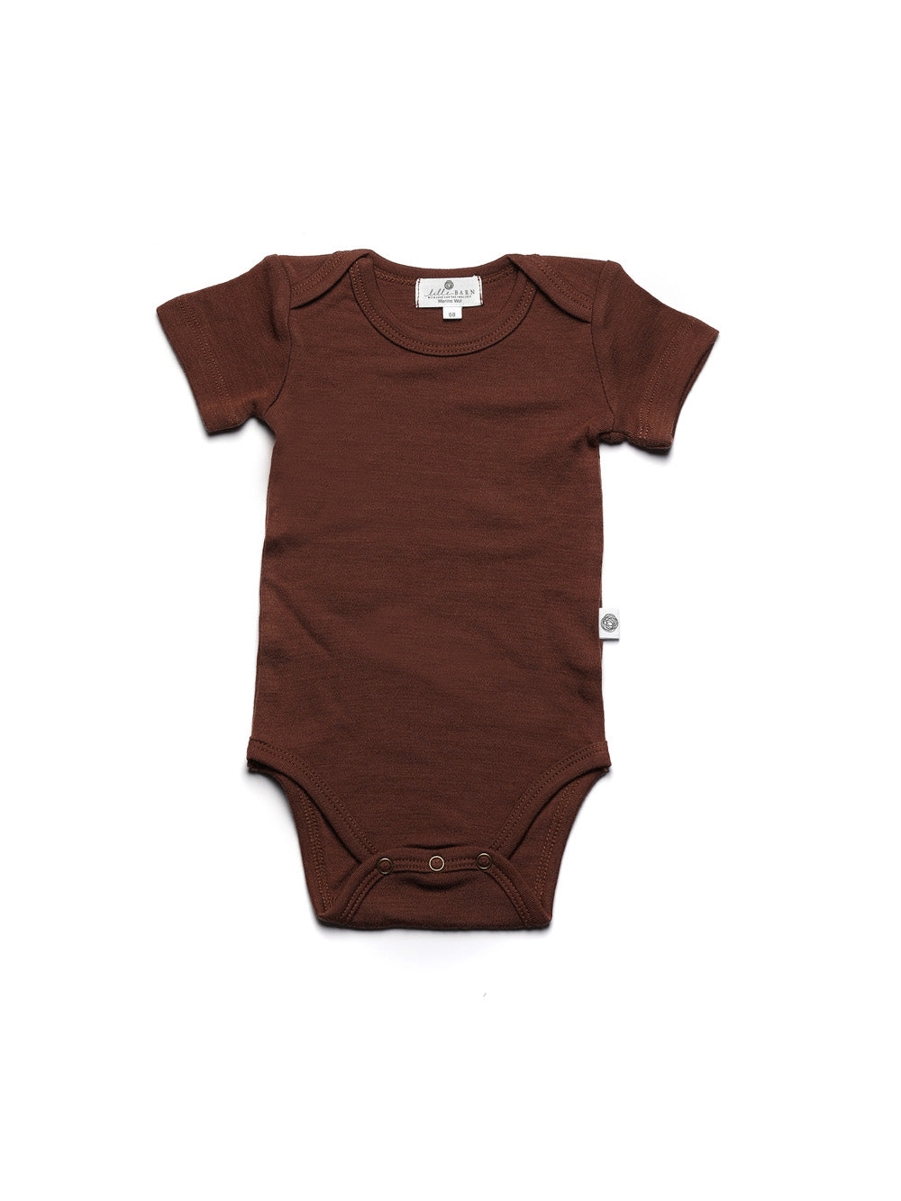 Wool Romper, Short Sleeve - Merino Wool - Cinnamon