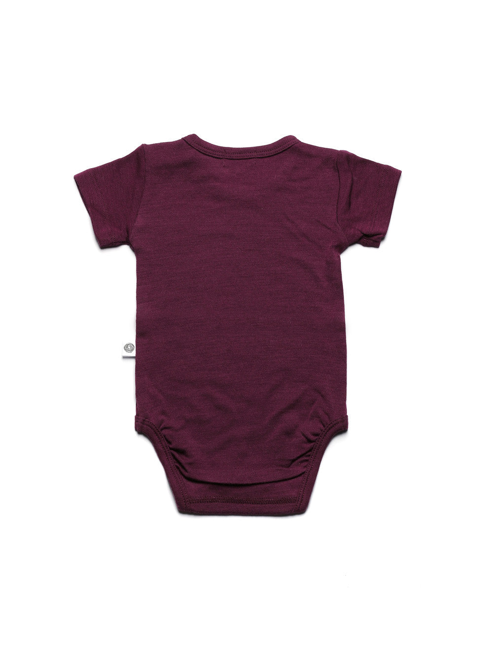 Wool Romper, Short Sleeve - Merino Wool - Fig