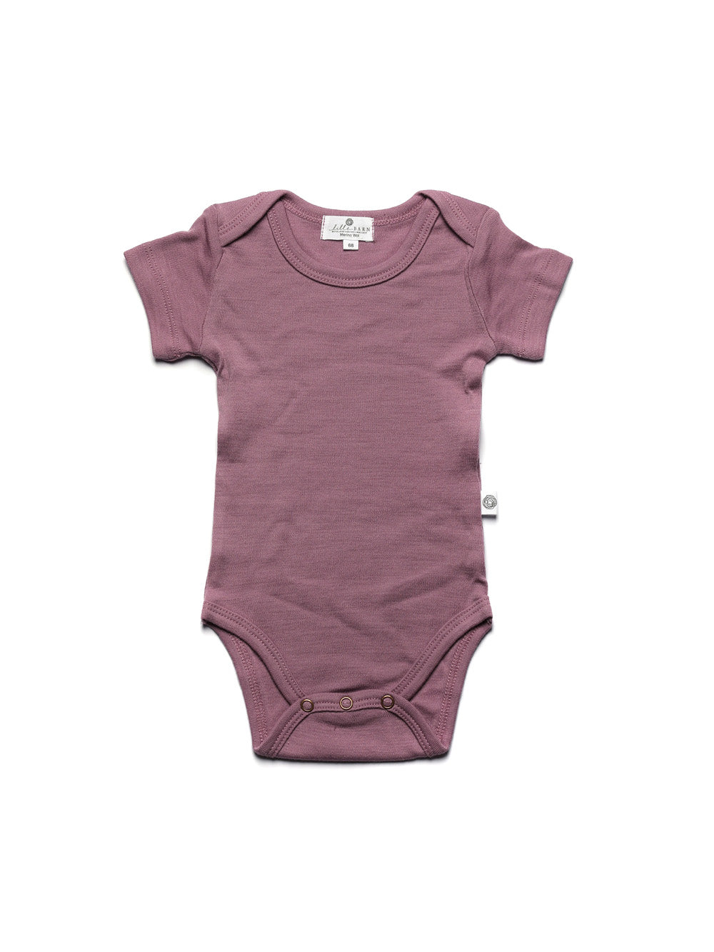 Wool Romper, Short Sleeve - Merino Wool - Grape Shake