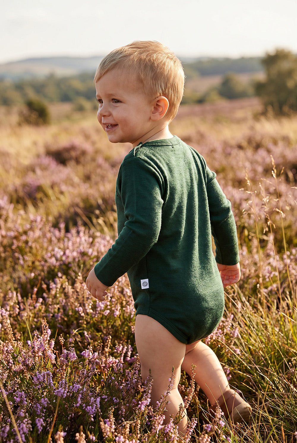 Wool Romper, Long Sleeve - Merino Wool - Mountain View