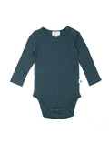 Wool Romper, Long Sleeve - Merino Wool - Orion Blue