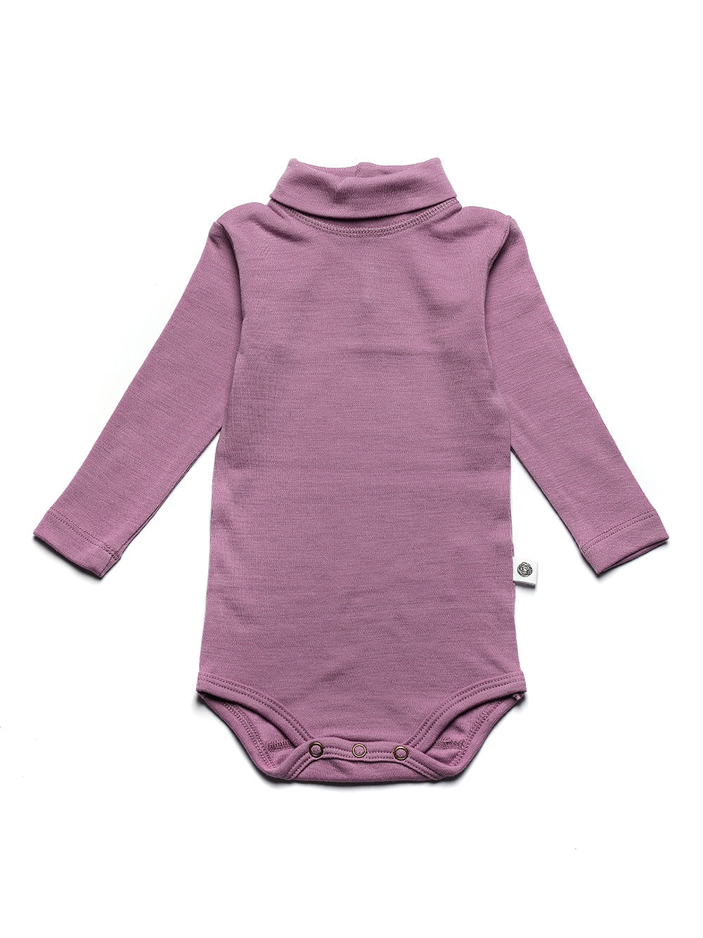 Wool Romper, Long Sleeve, Turtleneck - Merino Wool - Lavender Mist