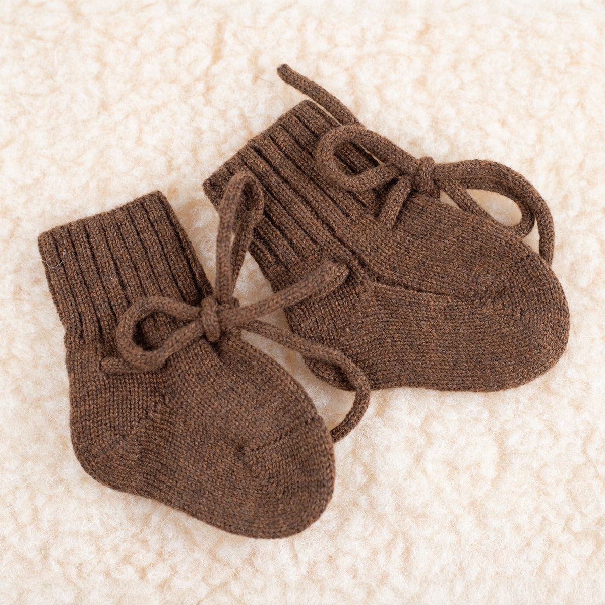 Wool Baby/Newborn Socks - Merino Wool - Brunette