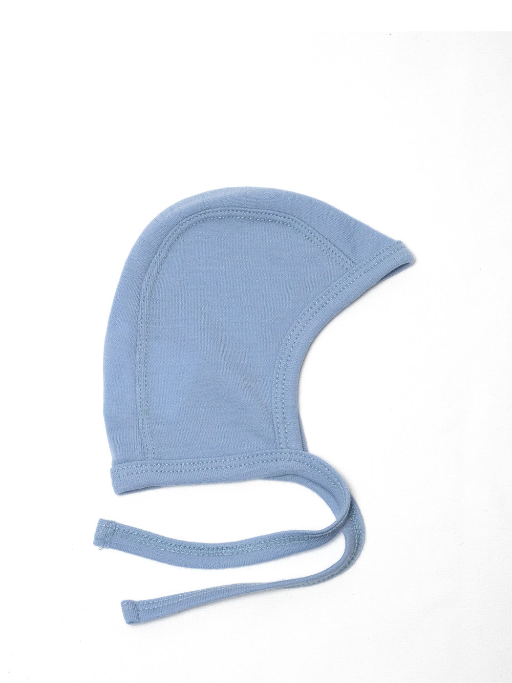 Baby Wool Bow Hat - Merino Wool - Blue Fog