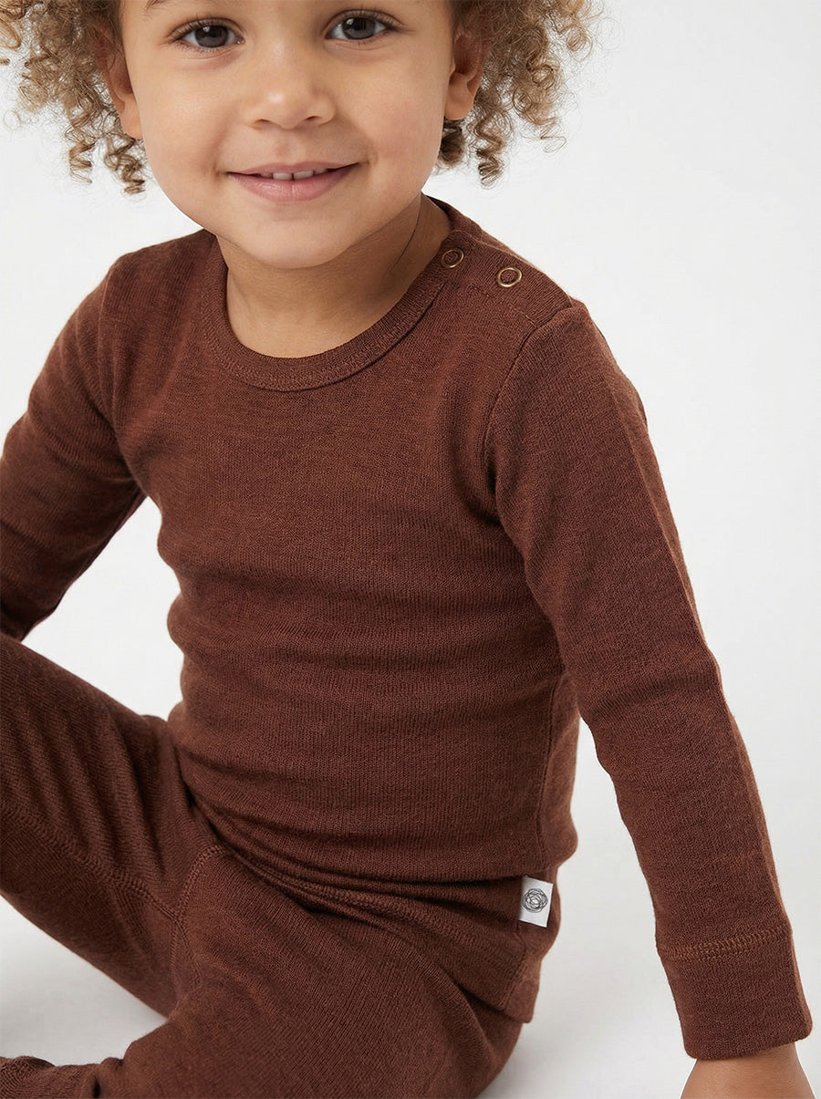 Wool Baby & Children's Sweater - Merino Wool - Cinnamon