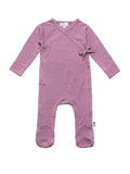 Wool Romper / Crawl Suit - Merino Wool - Lavender Mist