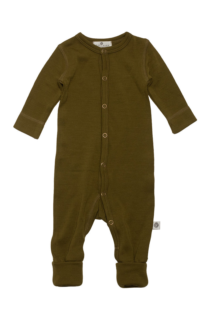 Wool Baby Playsuit - Merino Wool - Fir Green
